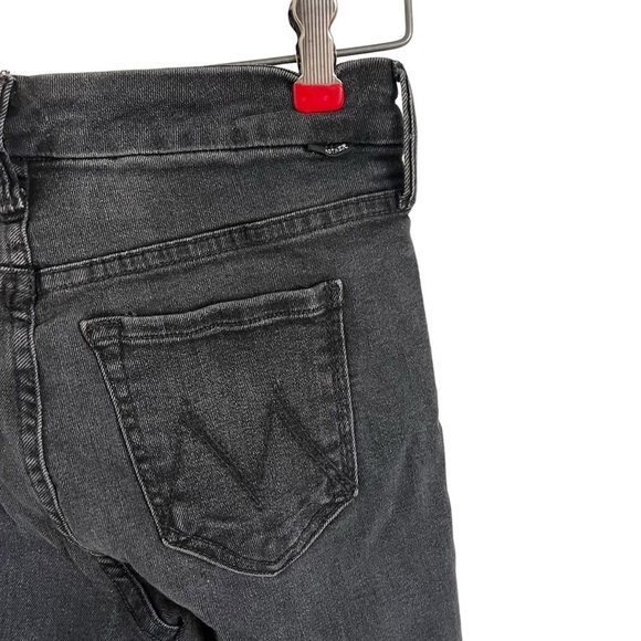 MOTHER x REVOLVE High Waisted Looker Ankle Fray in Night Hawk - Picture 6 of 14